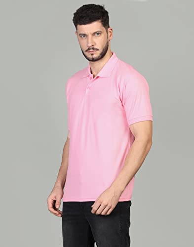 Image of INKKR Men's Casual Polo Neck Half Sleeve Solid T-Shirt (Pack-3)