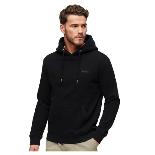 Sweat à capuche Essential Superdry chaud en coton avec logo brodé
