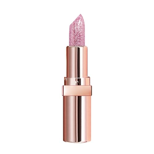 Glitzer Lippenstift Metallic Glänzend Glossy, Jelly Lipstick Seidig Velvet Langanhaltend Feuchtigkeitsspendende, Vegan Lipgloss Damen Mädchen Make-up (C, 12X2X2CM)