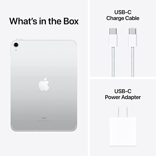 Image of Apple iPad (10th Generation, 10.9-inch, 2022), 256GB, Wi-Fi, Silver (Renewed Premium)