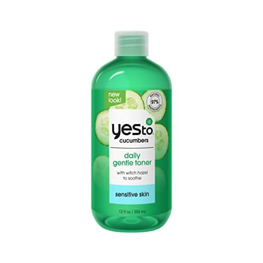 Yes To Cucumbers, Soothing + Calming Toner 12 Fl Oz, Sensitive Skin, Balance Tone, Hydrate, Nourish & Calm Skin Witch Hazel + Aloe Vera, Vegan, 97% Natural