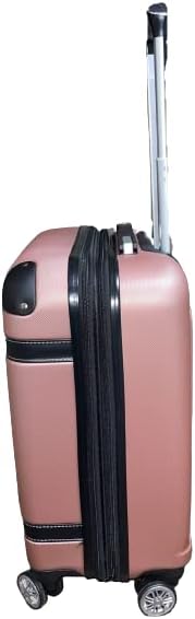 review LONDON FOG Vintage Hardside Expandable Spinner Luggage,Midnight pink , Carry-On 20-Inch