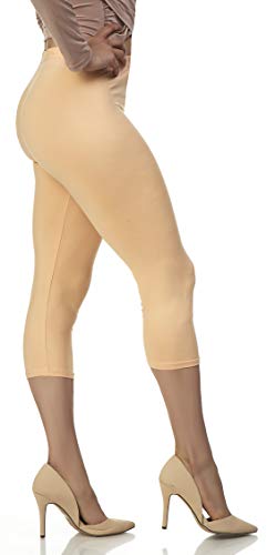 LMB Lush Moda Extra Soft Capri Leggings - Variety of Colors - Fresh Apricot