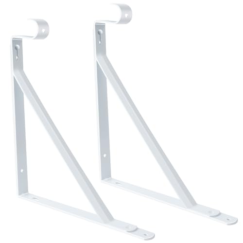Shelf Brackets with Closet Rod Holder