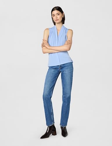 Image of Calvin Klein Women's Sleeveless V-Neck Blouse