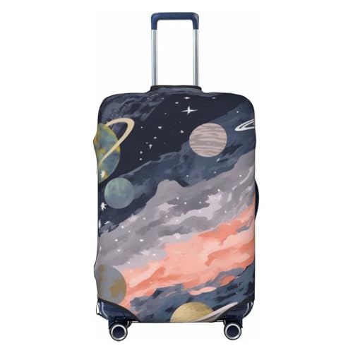 Planet Print Luggage Suitcase Covers Elastic Washable Luggage Protector Luggage Covers For Suitcase