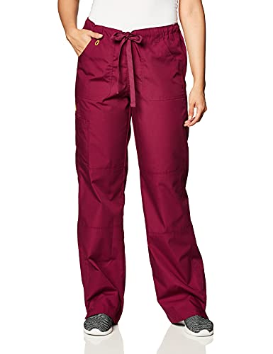 WonderWink Women's Scrubs Cargo Pant, Wine, X-Large