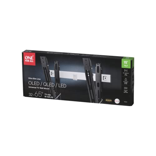 One for All for All TV -Wandhalterung neigbar - Curved 4K OLED QLED LED Flachbildfernseher - 32 bis 65 Zoll - VESA 200x200 bis 400x400… – Ansicht 4