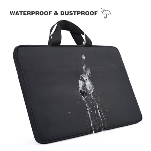 Image of 17 Inch Laptop Sleeve Carrying Case for HP 17 17.3 inch Laptop, HP Envy 17 17t 17m 17.3, Pavilion 17, ASUS Vivobook 17, LG Gram 17, MSI 17.3 inch Case Bag, Black