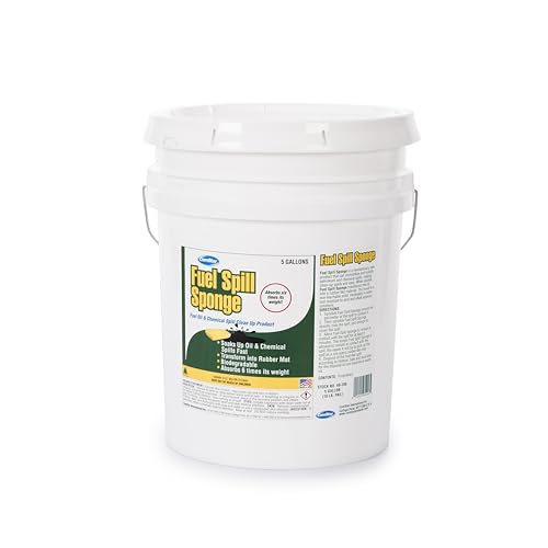 Image of Fuel Oil Spill Sponge, 5 Gallon, & Collector, Revolutionary Product that Soaks Up Oil, Chemical Spills, Making Clean-Up Quick & Turning Them Into A Rubber-Like Material, Made in USA (60-206)