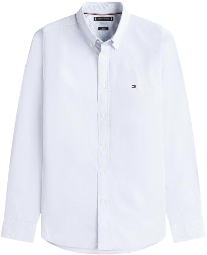 Tommy Hilfiger Herren Hemd Poplin Fake Solid Freizeithemd, Blau (Bold Blue), M – Ansicht 6