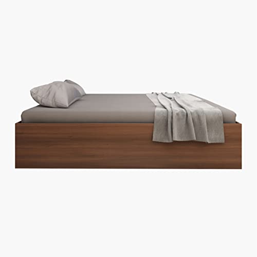 Image of Home Centre Helios Lewis Bronx Queen Bed |Engineered Wood with Box Storage Queen Bed| (Brown) |1 Year Warranty