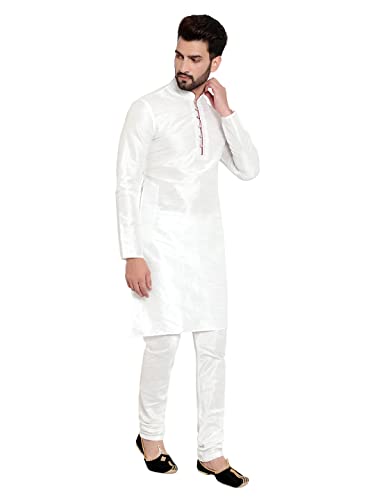 Image of HUZUR Mens Silk 6 Loop Kurta Pajama
