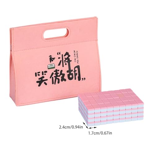 Set mini Mahjong chino portátil con reglas y mantel miniatura 7