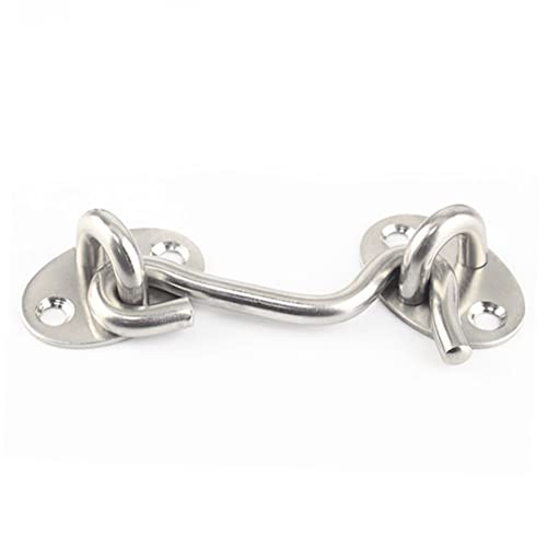 LIFKOME 2pcs Stainless Steel Windproof Hook Hook Latch for Door Window Latch Screws Brass Cabin Door