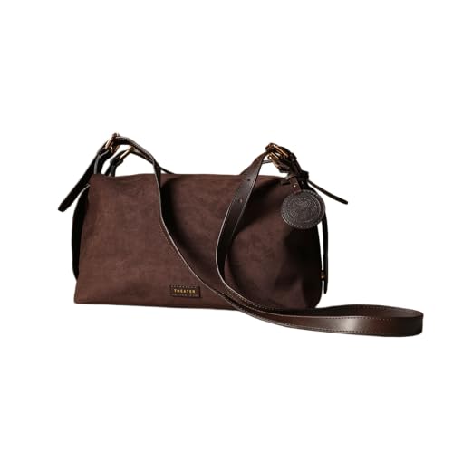 Image of Theater Deux Crossbody Sling Bag for Women | Soft Suede Handbag with Adjustable and Detachable Shoulder Strap | Compact All Day Essential Shoulder Bag for Casual & Work Use