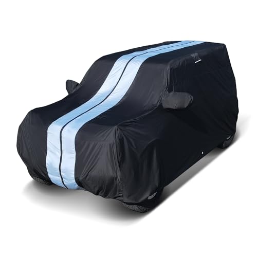 Image of Coverland Custom Fit SUV Car Cover for 2007-2026 Mazda CX-9, CX-90, Waterproof All Weather, Car Covers for Automobiles, Rain, Snow, UV, Sun Protection, Full Exterior Covers, Stripe(Black /Gray)