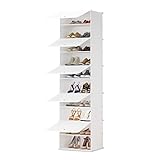 JOISCOPE Portable Shoe Storage Organzier Tower, Modular Cabinet for Space Saving, Shoe Rack Ideal for Shoes, Boots, Slippers (1x10-tier, White)