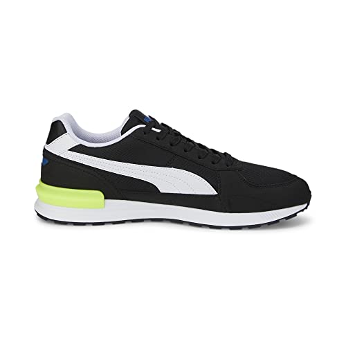 Image of Puma Unisex-Adult Graviton Black-White-Lime Squeeze-Lake Blue Sneaker - 9 UK (38073823)