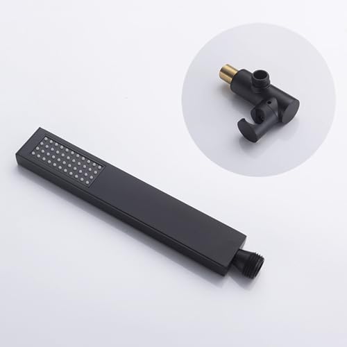 Évitez le calcaire avec cet ensemble de douche encastré noir en laiton durable
