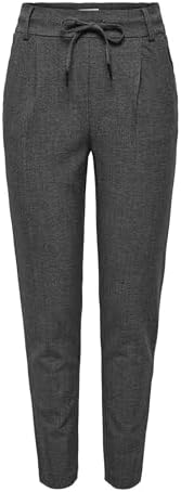 ONLY coated tapered fit broek ONLPOPTRASH zwart