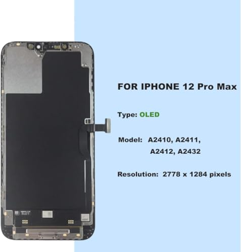 Réparation écran iPhone 12 Pro Max cassé avec vitre OLED et outils