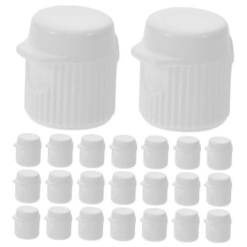 ABOOFAN 30pcs Plastic Toothpaste Tops - Screw-in Toothpaste Caps with Flip Lid Travel Cover