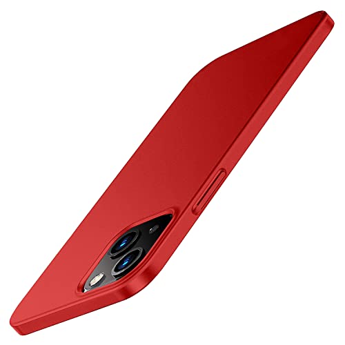 Galful iPhone 13 Hülle 2021 Ultra Dünn Matte Handyhülle Slim Schutzhülle Kratzschutz Hardcase Anti-Rutsch Hard PC Case Cover Kompatibel mit iPhone 13 6.1 Zoll -rot