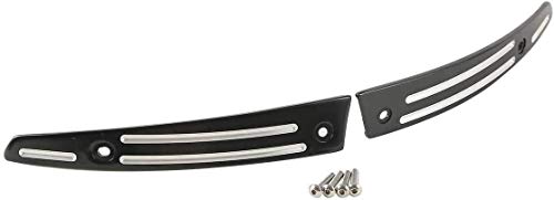 Wowtk Split Windshield Side Trim Center Trim Kit Fits For H-D Touring Road Glide Models 2015-2023 Fltrxs Fltrk Fltrx,Black #TOP3