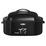 Sunvivi Roaster Oven, 18 Quart Electric Roaster Oven with Self-Basting Lid, Turkey Roaster Oven Buffet with Removable Pan, Cool-Touch Handles, Black