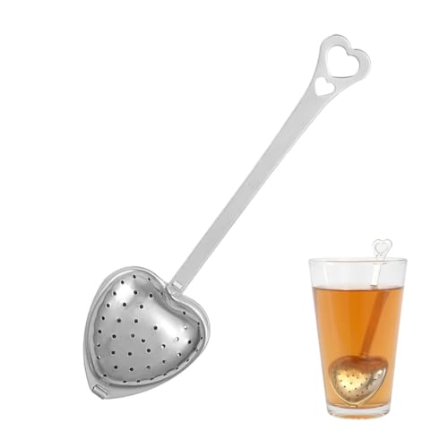BIRLOZA 1 coadores de chá para chá solto, infusor de chá solto de aço inoxidável com filtros de chá de corrente estendida para chá de folhas soltas, grande presente para os amantes do chá