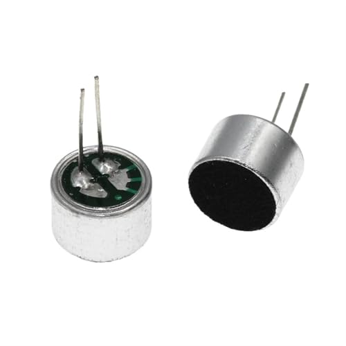 Micrófono electret 9767 de 2 pines para reparar intercomunicadores y audio DIY, 100 uds