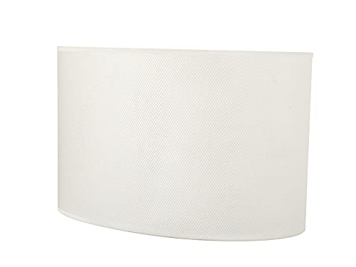 Image of Aspen Creative 37021A Transitional Oval Hardback Shaped Spider Construction Lamp Shade in Off-White, 15 1 /2 inch wide (9 inch + 15 1 /2 inch) x (9 inch +x 15 1 /2 inch) x 10 inch