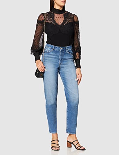 Morgan Camiseta manga larga con encaje Negro M