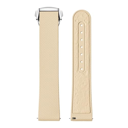 Omega X Swatch MoonSwatch 20mm FKM NCbN[X Y fB[X jo[TpvohANZT[ɑΉ(Beige-Silver buckle)