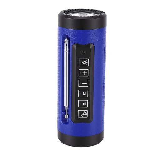 Yctze Linterna Musical Bluetooth, Altavoz Portátil Inalámbrico, Luz de Audio Impermeable IPX5 a Prueba de Golpes con Diseño de Ciclismo Al Aire Libre, Ideal para Recordatorios de Seguridad (Blue)