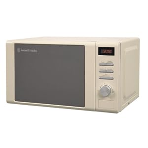 Russell Hobbs RHM2064C 20 Litre 800 W Cream Digital Heritage Microwave with 5 Power Levels, Automatic Defrost, 8 Auto…