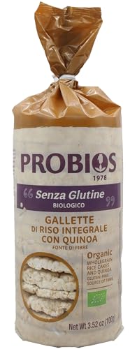 Probios Rice&Rice Galletas de Arroz con Quinua - Paquete de 12 x 100 gr - Total: 1200 gr
