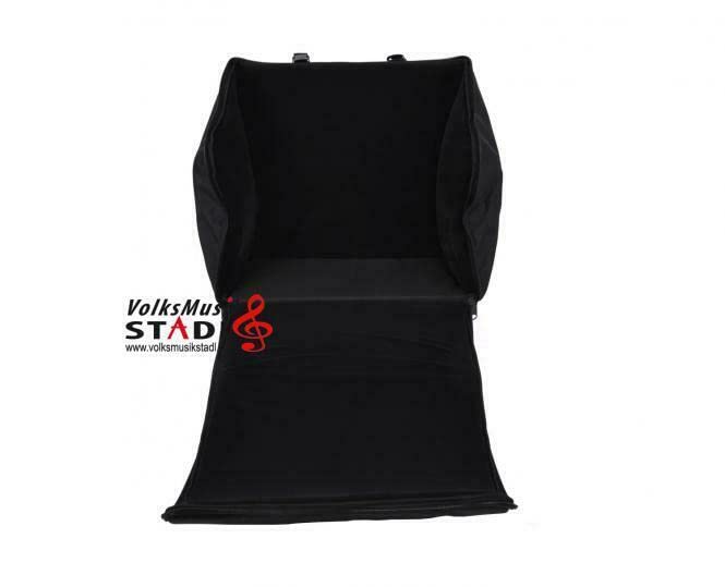 Zaino per fisarmonica Deluxe-PRO per 48 bassi, Nero , Tasca supplementare