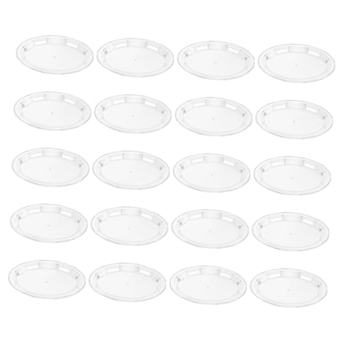 NUOBESTY 20個 使い捨て透明フルーツ皿 丸型サラダプレート キッチン便利グッズ 家 パーティー レストラン対応