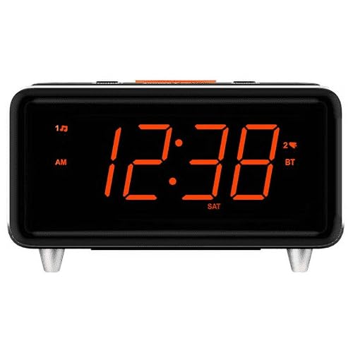 Emerson SmartSet Bluetooth Dual Alarm Clock Radio, USB Charging (1.5A 5V), Large LED Display, Auto Time and Day Set, FM Radio, 3 Alarm Modes, Aux Input, CKS1521 - Image 2