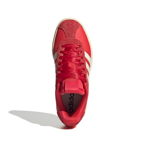 Image of adidas Womens Vl Court Bold Lace Up Sneakers Shoes Casual - Pink
