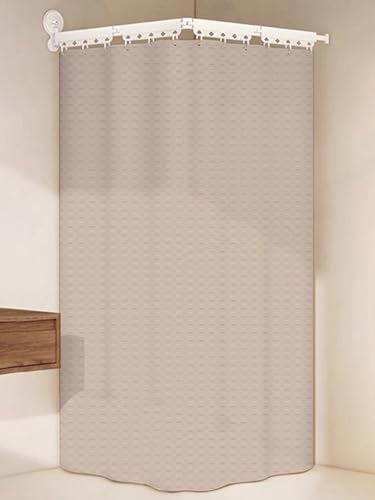 Tringle à rideau de douche pliable design moderne étagère linge rétractable - 3