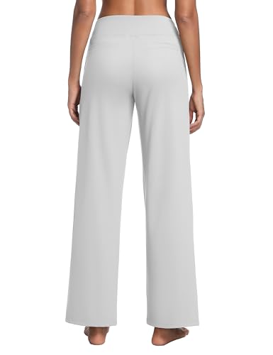 Image of BUBBLELIME Women High Waist Wide Legs Yoga Pants Loose Sweatpants Pockets | 29 inch /31 inch /33 inch /35 inch /37 inchInseam,2 Styles / Dress /Basic,Lounge,Comfy,Stretch Casual Work