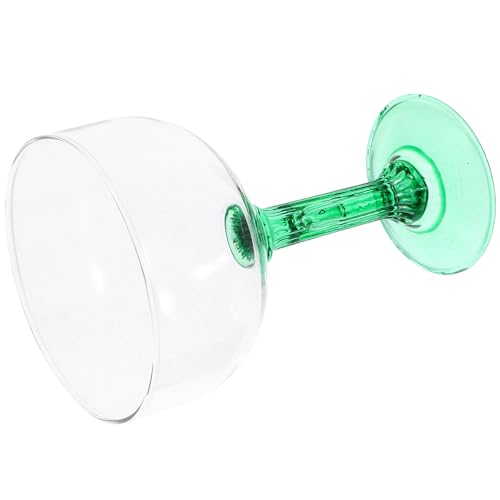 NUOBESTY Calice da Margarita a Forma di Cactus in Vetro Verde 400Ml, Bicchiere da Vino Decorativo per Feste e Uso Domestico, Coppa da Cocktail Elegante per Matrimoni e Riutilizzabile