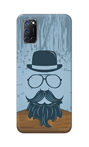 Image of PRINTFIDAA Mustache Beard and Hairstyle Hipster in Glasses Printed Designer Hard Case for Oppo A52 / Oppo A92 / Oppo A72, CPH2061, CPH2069, PADM00, PDAM10 Back Cover -(e) RPM1002