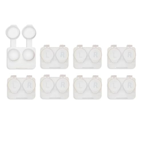 Deep Well Flip-top White Contact Lens Cases (12)
