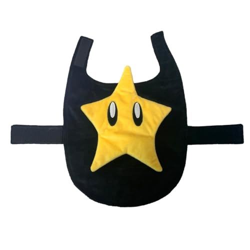 ComfyCamper Disfraz de perro con sombrero y tirantes – XL, mediano, pequeño, laboratorio, estrella, espacio, cosplay, Halloween, disfraces, pequeño, amarillo