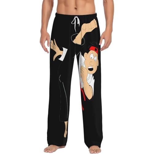 Pantalon de pyjama imprimé karaté grande taille S-5XL avec poches latérales