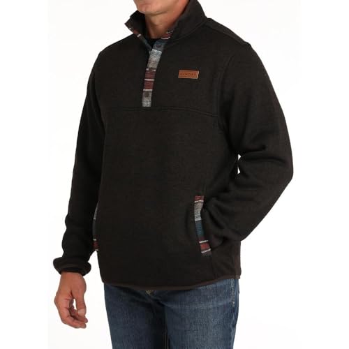 Cinch Mens Brown Sweater Pullover Brown M